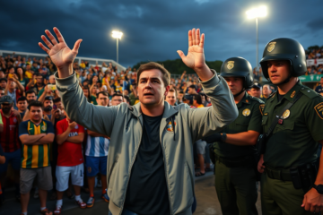 Ex-jogador agredido por policiais militares após partida de futebol, gerando indignação nas redes sociais.