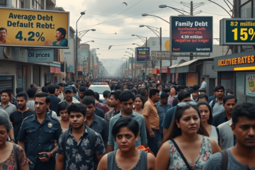 Gráfico ilustrando o aumento da inadimplência e suas consequências na economia brasileira em 2026.