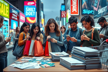 Imagem ilustrativa sobre a compulsão por compras e seus impactos financeiros.